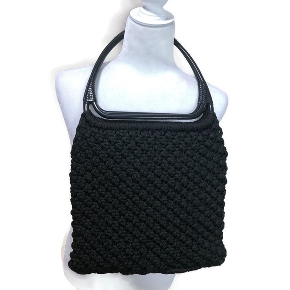 - Crochet Black Shoulder Bag - Picture 1 of 7